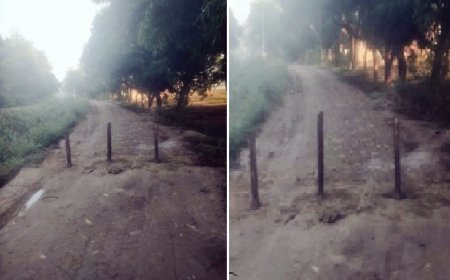 Hardoi: मौसम की मार झेलते किसान, ऊपर से टोल की तानाशाही—वल्लीपुर टोल प्लाजा पर ‘खाई’ ने छीना जीवन का रास्ता। 