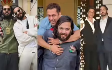 अनंत अंबानी के 31वें जन्मदिन पर बॉलीवुड का जमावड़ा: सलमान खान ने गले लगाकर जताया प्यार, शाहरुख ने दीं दुआएं।