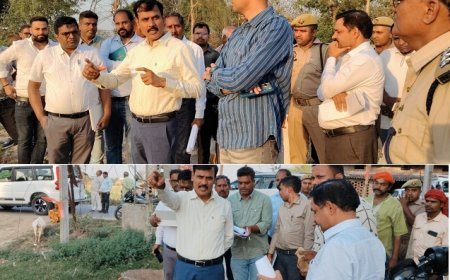 Ballia: एनएच-31 से बभनौली तक बन रहे बाईपास का डीएम ने लिया जायजा, सुरहाताल क्षेत्र में निर्माण कार्य पर विशेष सावधानी बरतने के निर्देश। 