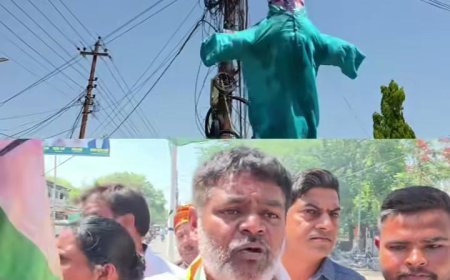 Santkabirnagar : मल्लिकार्जुन खड़गे पर टिप्पणी से भड़के कांग्रेसी, मुख्यमंत्री का पुतला जलाकर जताया विरोध