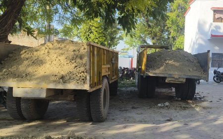 Lakhimpur- Kheri : अवैध मिट्टी खनन पर पुलिस का छापा, दो ट्रैक्टर-ट्रॉली जब्त कर माफियाओं के खिलाफ की गई कार्रवाई