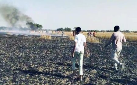 इतौंजा में भीषण आग ने मचाई तबाही, 10 किसानों की साल भर की मेहनत जलकर राख