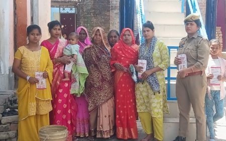 Hardoi: मिशन शक्ति अभियान फेज 5 के तहत महिलाओं को किया गया जागरूक।