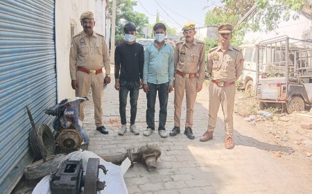 Hardoi : कोतवाली शहर पुलिस ने चोरी के पंपिंग सेट सहित दो आरोपियों को गिरफ्तार किया