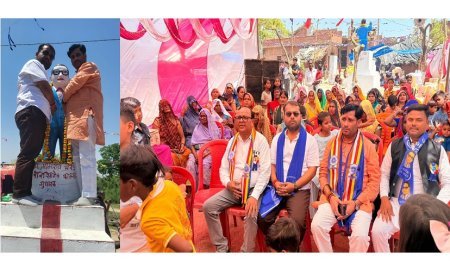 Hardoi : हिया गांव में आंबेडकर जयंती पर उमड़ी भीड़, वक्ताओं ने दी श्रद्धांजलि