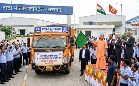 Lucknow : टाटा मोटर्स के लखनऊ प्लांट में 10 लाखवीं कमर्शियल गाड़ी को हरी झंडी दिखाएंगे सीएम योगी