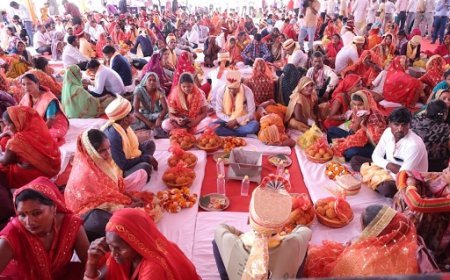 Lucknow: योगी सरकार की पहल से 187 जोड़ों का हुआ सामूहिक विवाह, ‘कन्या विवाह सहायता योजना’ से श्रमिक परिवारों को मिला संबल। 