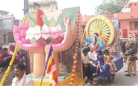 Sambhal : डॉ. भीमराव अंबेडकर जयंती पर सरायतरीन–हयातनगर में भव्य जुलूस, हाथी-घोड़ों और झांकियों ने बढ़ाई शोभा