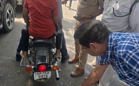 Farrukhabad : मॉडिफाइड साइलेंसर वाली बुलेट पर 17 हजार का जुर्माना, सुधार न होने पर आरसी होगी निरस्त