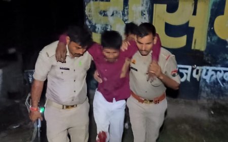 Muzaffarnagar : दरोगा की पिस्टल छीनकर भागा बदमाश मुठभेड़ के बाद गिरफ्तार, पैर में लगी गोली