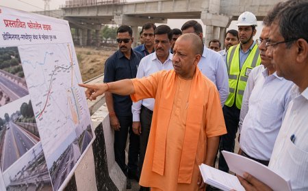 सीएम योगी आदित्यनाथ का निरीक्षण: डोमिनगढ़ फोरलेन सड़क व ROB परियोजनाओं में तेजी के निर्देश, यातायात और बाढ़ सुरक्षा पर फोकस।