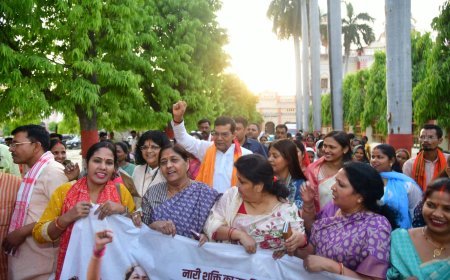 Lucknow : जौनपुर में नारी शक्ति वंदन सम्मेलन और महिला आक्रोश मार्च, मंत्री ए.के. शर्मा ने विपक्ष को घेरा