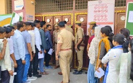 सम्भल में हाई अलर्ट: 21 हजार परीक्षार्थियों के लिए कड़ी सुरक्षा, 10 केंद्रों पर सख्त निगरानी में शुरू हुई परीक्षा।