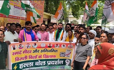 Hardoi: हरदोई में स्मार्ट बिजली मीटरों के खिलाफ कांग्रेस का हल्ला बोल, राज्यपाल को भेजा गया ज्ञापन। 