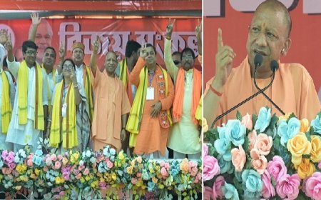 पश्चिम बंगाल में फिर गरजे सीएम योगी आदित्यनाथ:  नबद्वीप विधानसभा क्षेत्र से भाजपा उम्मीदवार श्रुति शेखर गोस्वामी के पक्ष में की जनसभा। 