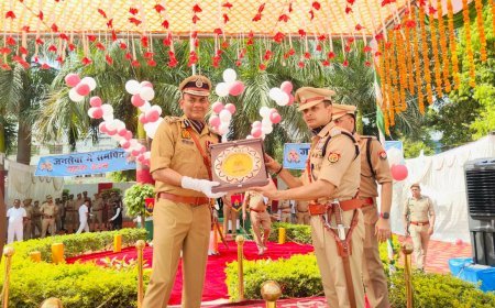 Hardoi : पुलिस लाइन में दीक्षांत परेड का आयोजन, नए सिपाहियों ने ली देश सेवा की शपथ
