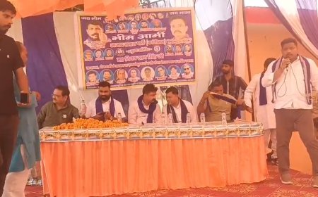 सम्भल में गूंजा भीम आर्मी का शक्ति प्रदर्शन, विनय रतन सिंह का जोरदार स्वागत और संगठन को किया मजबूत करने का आह्वान। 