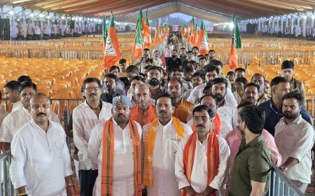 Hardoi : हरदोई में भाजपा की विशाल जनसभा की तैयारियों का जायजा लेने पहुंचे क्षेत्रीय अध्यक्ष