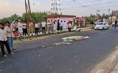 Saharanpur: डंपर की चपेट में आने से किसान की दर्दनाक मौत, पुलिस ने पंचनामा भर शव परिवार के सुपुर्द किया। 