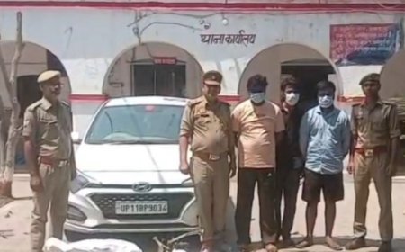 Saharanpur : बड़गांव पुलिस ने वाहन चोर गिरोह के तीन सदस्यों को किया गिरफ्तार, चोरी की कार और मोटर साइकिल के पुर्जे बरामद