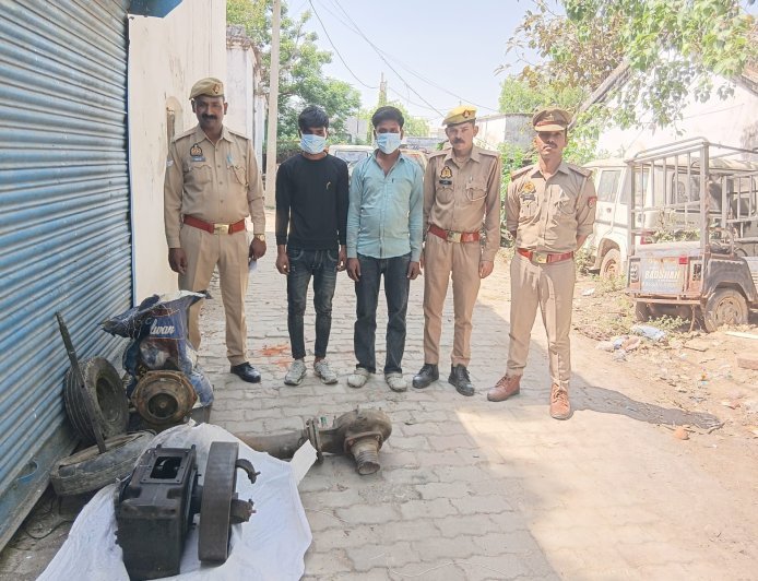 Hardoi : कोतवाली शहर पुलिस ने चोरी के पंपिंग सेट सहित दो आरोपियों को गिरफ्तार किया