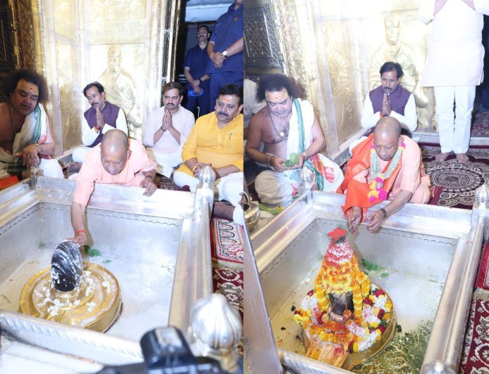 Varanasi : मुख्यमंत्री ने काशी कोतवाल व बाबा विश्वनाथ के चरणों में झुकाया शीश, बच्चों को दुलारा, उज्ज्वल भविष्य का दिया आशीर्वाद