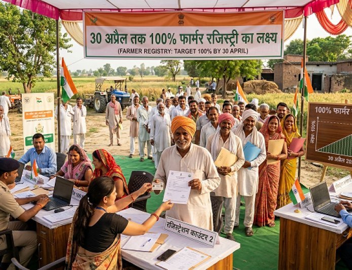Lucknow: 30 अप्रैल तक 100% फार्मर रजिस्ट्री का लक्ष्य, जायद 2026 के लिए डिजिटल क्रॉप सर्वे की तैयारी तेज। 