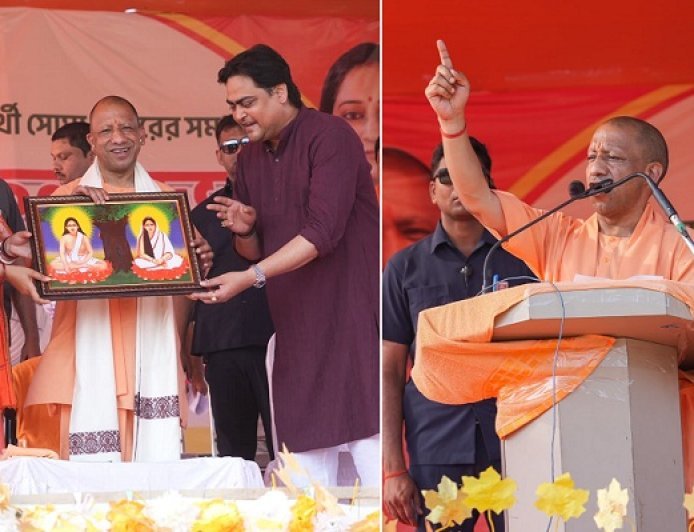 योगी आदित्यनाथ का बंगाल में हमला: बोले— TMC के गुंडों में जान बचाने की होड़, BJP के समर्थन में गरजे सीएम योगी। 