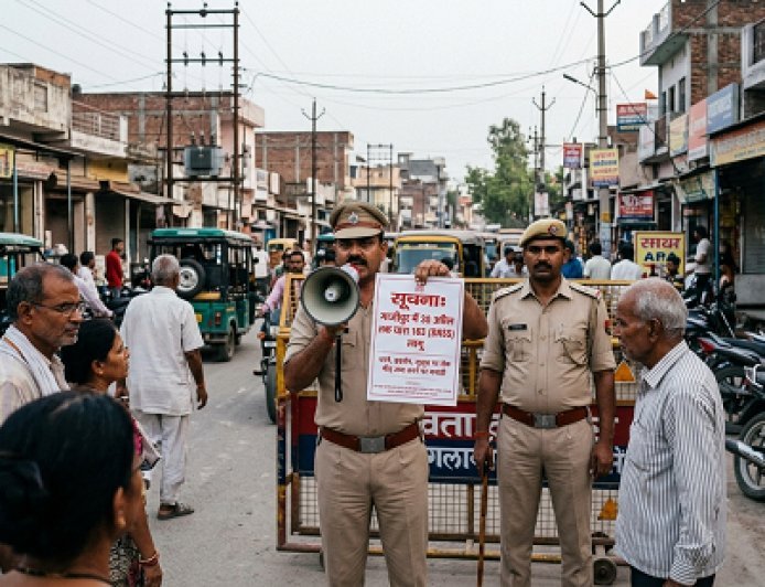 गाजीपुर जिले में 30 अप्रैल तक धारा 163 लागू, किसी भी तरह के जुलूस, प्रदर्शन करने व प्रतिनिधिमंडल के जिले में आने पर रोक। 
