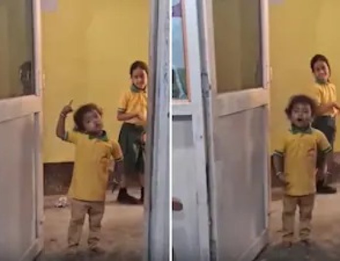 'स्कूल ही तोड़ दूंगा, बोलने व'ले बच्चे ने जीता इंटरनेट का दिल, वायरल वीडियो में दिखा टशन।