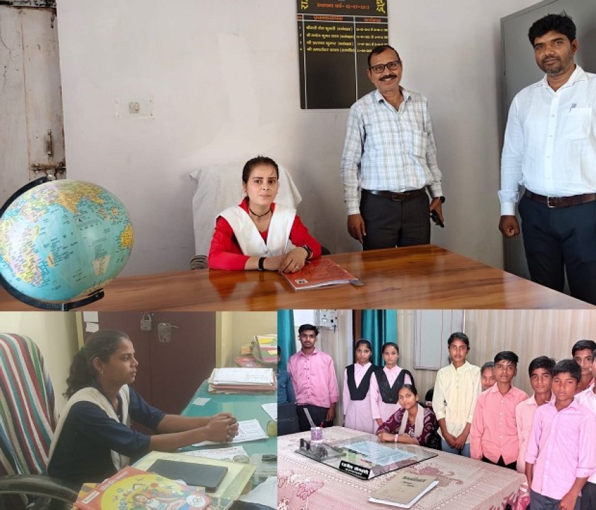 Hardoi: राजकीय हाईस्कूल, भरखनी में 'मिशन शक्ति' के तहत मोहिनी देवी बनीं एक दिन की प्रधानाचार्य। 