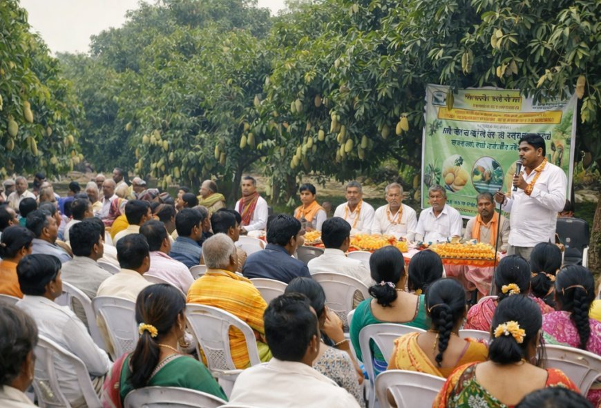 Lucknow : मलिहाबाद में कवच आम सभा का आयोजन, फ्रूट प्रोटेक्शन बैग बना आकर्षण का केंद्र