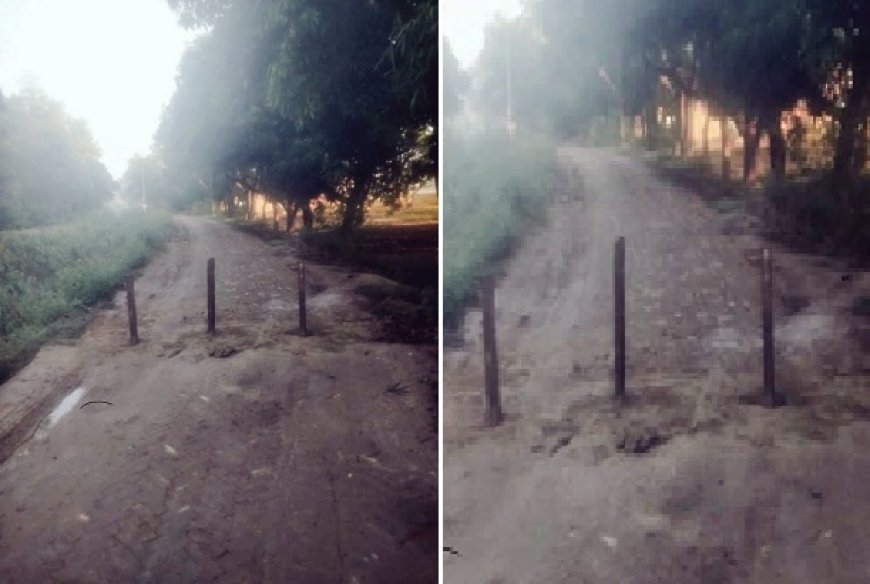 Hardoi: मौसम की मार झेलते किसान, ऊपर से टोल की तानाशाही—वल्लीपुर टोल प्लाजा पर ‘खाई’ ने छीना जीवन का रास्ता। 