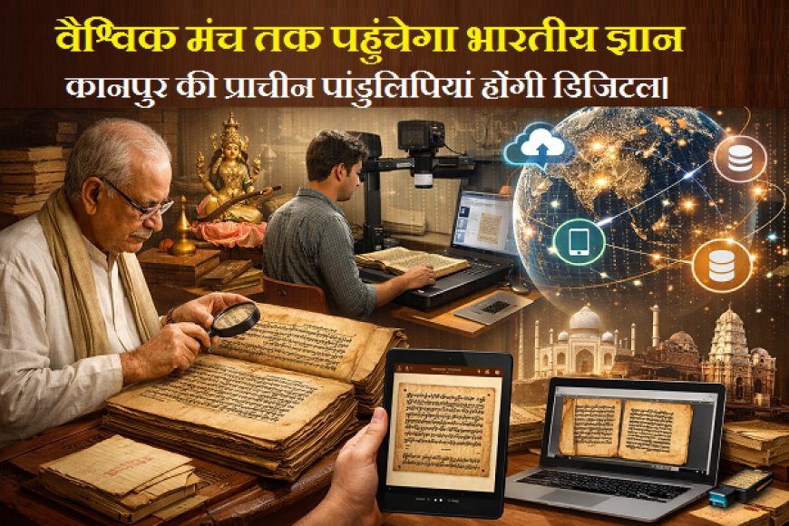 Lucknow: वैश्विक मंच तक पहुंचेगा भारतीय ज्ञान, कानपुर की प्राचीन पांडुलिपियां होंगी डिजिटल। 