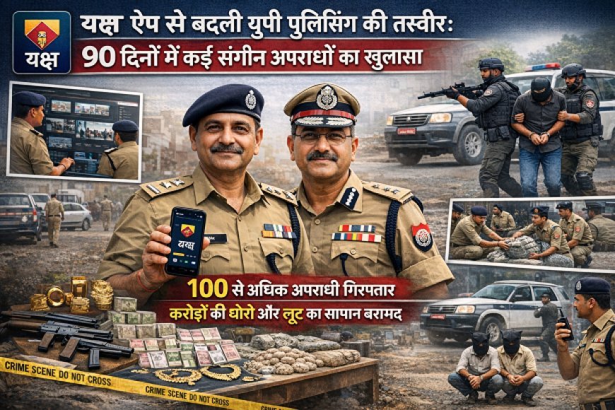 Lucknow: यक्ष ऐप से बदली यूपी पुलिसिंग की तस्वीर: 90 दिनों में कई संगीन अपराधों का खुलासा।