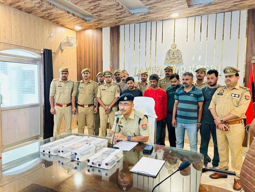 Lakhimpur- Kheri : जुआ और हथियारों के अवैध धंधे का पर्दाफाश, लाखों की नकदी और पिस्टल के साथ छह गिरफ्तार