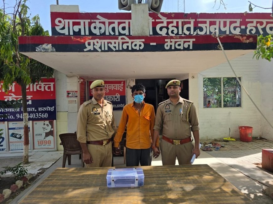 Hardoi: अवैध तमंचा और कारतूस के साथ एक अभियुक्त गिरफ्तार।