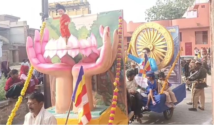 Sambhal : डॉ. भीमराव अंबेडकर जयंती पर सरायतरीन–हयातनगर में भव्य जुलूस, हाथी-घोड़ों और झांकियों ने बढ़ाई शोभा