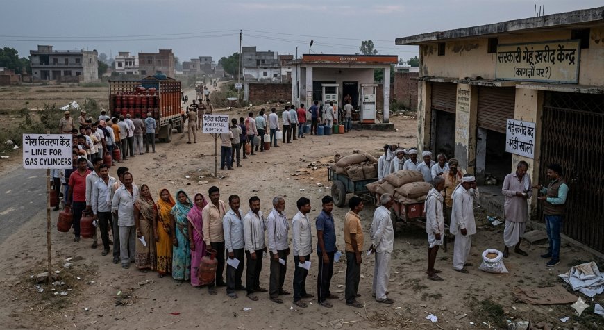Lakhimpur- Kheri : तराई में गहराया संकट- गैस और तेल के लिए उमड़ी भीड़, कागजों पर सिमटे गेहूं खरीद केंद्र