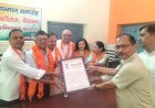 Deoband : एच ए वी इंटर कॉलेज के पुराने छात्र वेद प्रकाश सिंघल का कॉलेज में स्वागत, विकास कार्य के लिए दिए एक लाख रुपये