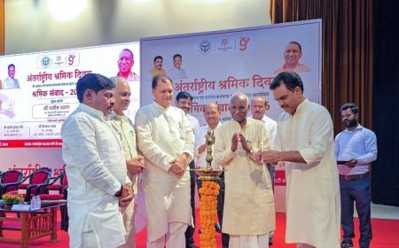 Lucknow: मजदूर दिवस पर यूपी सरकार का बड़ा ऐलान: आउटसोर्स कर्मियों को साप्ताहिक अवकाश और तय कार्य समय का अधिकार।
