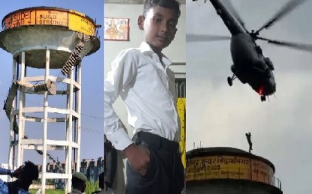 Lucknow: सीएम योगी के निर्देश पर बड़ा रेस्क्यू ऑपरेशन: टंकी हादसे में फंसे बच्चों को हेलीकॉप्टर से सुरक्षित निकाला। 