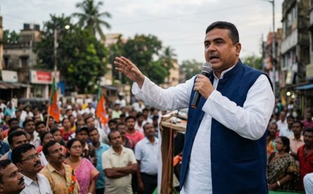नंदीग्राम के महानायक सुवेंदु अधिकारी की हुंकार, बंगाल में बीजेपी की ऐतिहासिक जीत के साथ बदला सियासत का चेहरा।