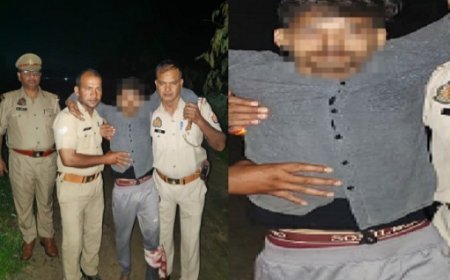 Hardoi: पुलिस मुठभेड़ में 25 हजार का इनामी लुटेरा गिरफ्तार, पैर में गोली लगने से घायल। 