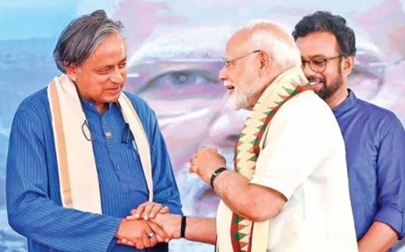 थरूर ने की पीएम मोदी और अमित शाह की तारीफ, कहा- उनकी चुनावी कुशलता से लेनी चाहिए सीख।