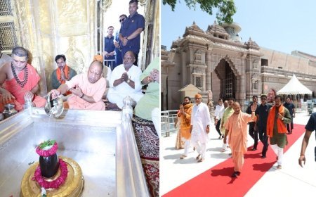 Varanasi: सीएम योगी ने काशी विश्वनाथ एवं बाबा कालभैरव का किया दर्शन-पूजन। 