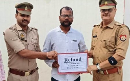 Ballia : साइबर सेल ने पीड़ित के खाते में वापस कराए ठगी के 1 लाख 26 हजार रुपये