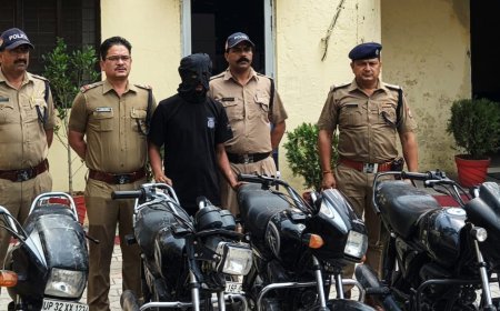 Bajpur : शातिर वाहन चोर को 04 चोरी की बाइको सहित गिरफ्तार जेल भेजा