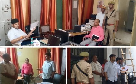 Hardoi: डीएम अनुनय झा का बीएसए कार्यालय पर औचक निरीक्षण, मिड-डे मील व यूनिफार्म वितरण में लापरवाही पर सख्त कार्रवाई के निर्देश। 
