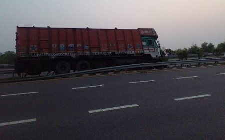 Sultanpur: पूर्वांचल एक्सप्रेस-वे पर बड़ा हादसा टला, झपकी आने से भैंसों से भरा ट्रक डिवाइडर पर चढ़ा। 